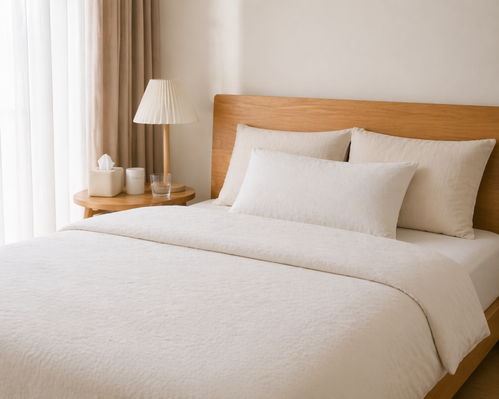 体調不良でつらそうな女性のイメージ