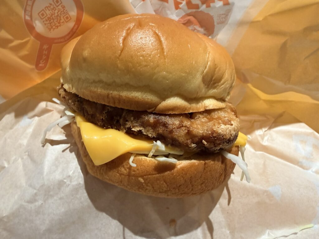 チーズチキンタツタの実物写真