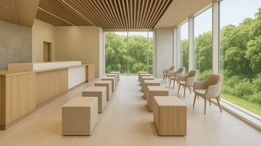 フォトフェイシャルを受けられる美容クリニックの待合室の写真