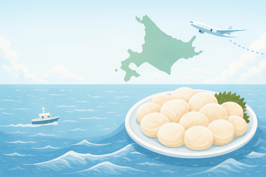 北海道オホーツク産ホタテ1kgのレビュー用アイキャッチ画像